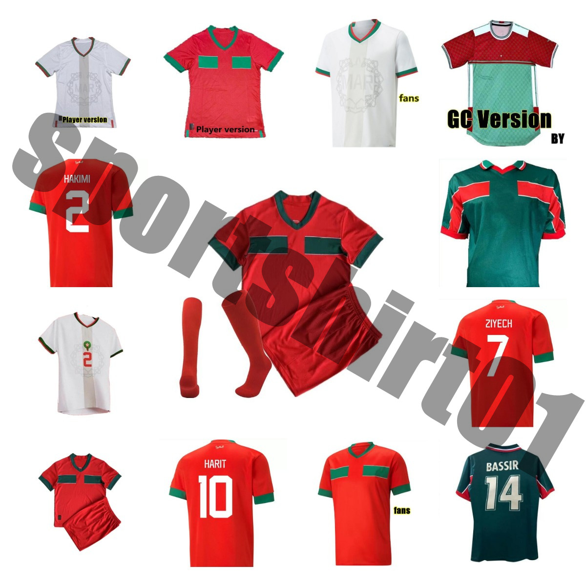 

2022 Moroccan soccer jerseys HAKIMI Maillot marocain ZIYECH EN-NESYRI football shirts men kids kit national HARIT SAISS IDRISSI BOUFAL Morocco team shirt 22 23