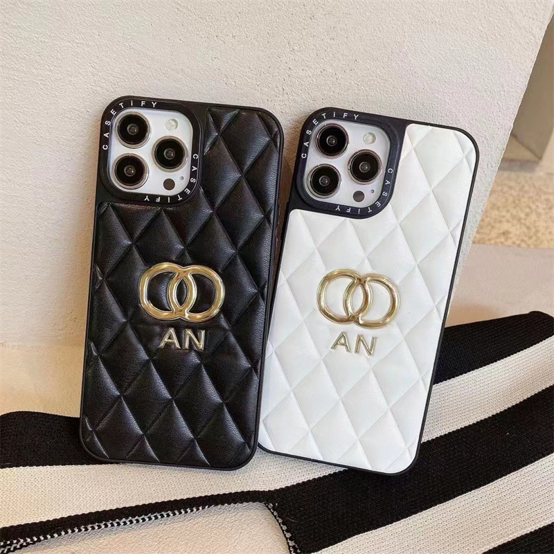 

Top Leather Designer Phone Cases For iPhone 14 13 12 11 Pro Max 14Pro 14Plus 13Pro 13ProMax 12ProMax Fashion Letters IPhone Cases, Black