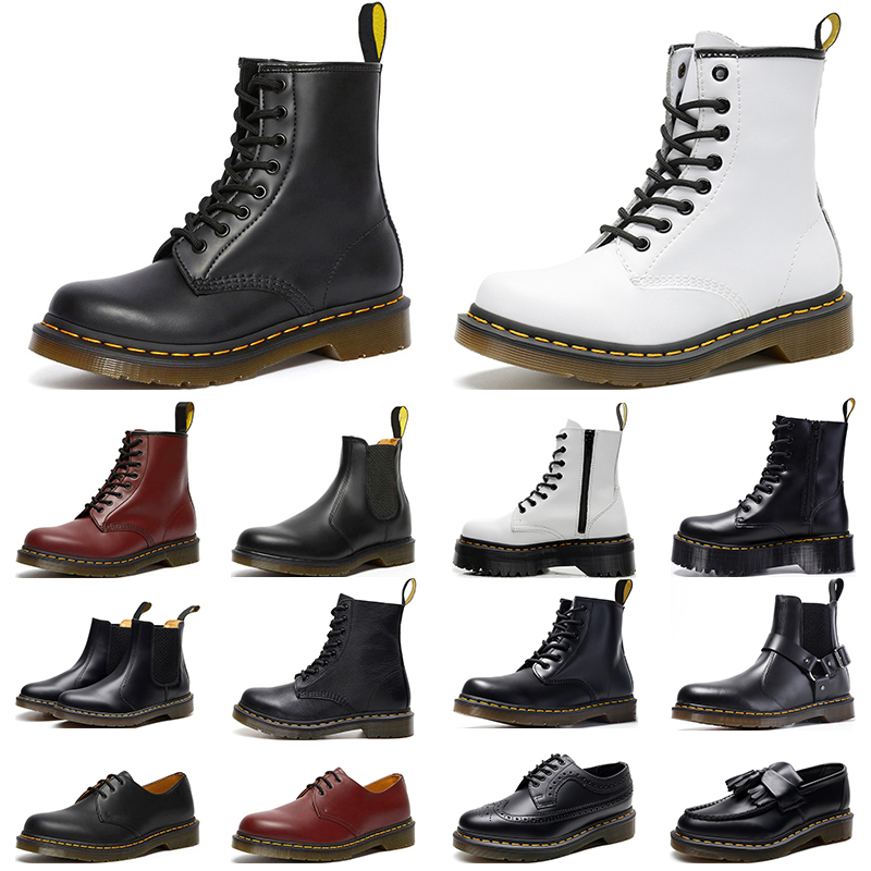 

Doc Martens Dr martins Designer Boots men women High Leather winter snow booties Oxford Bottom Ankle cowboy shoes martines trainers sneakers, #18