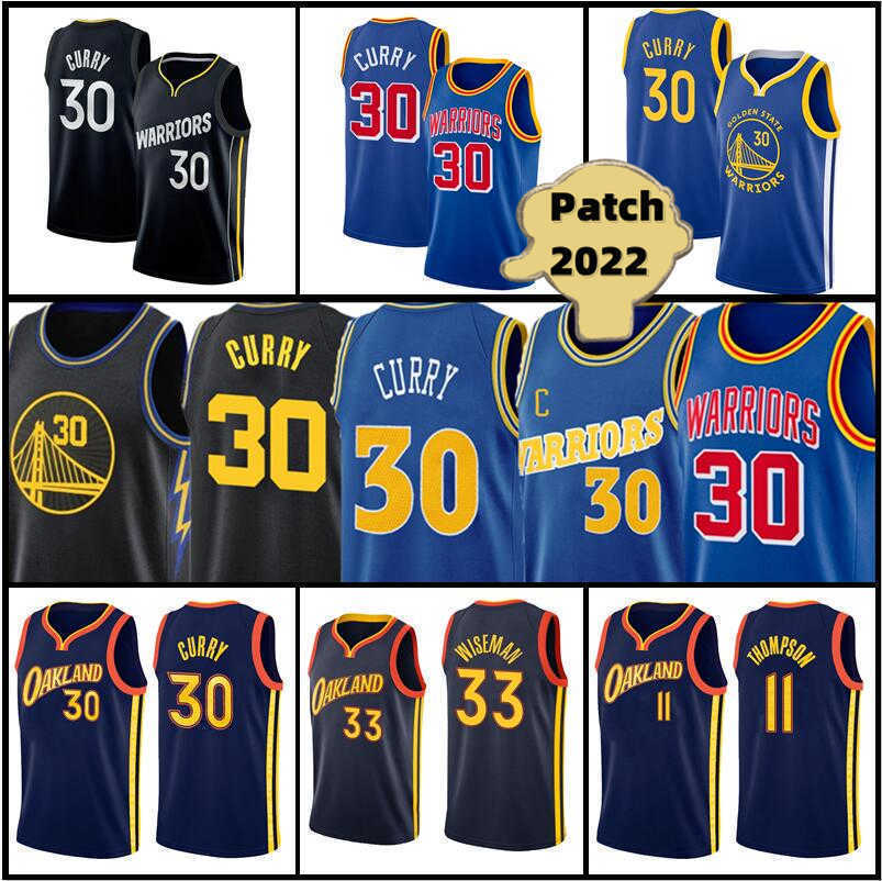 

Jersey Basketball''nba''2022 New Golden State''Warriors''Stephen 30 Curry Klay 11 James Thompson Wiseman Mens Black Blue Jerseys, Men jersey