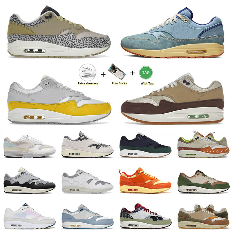 nike air max 1 87 airmax 1s 87s Chaussures de course authentiques de qualité supérieure Evolution Of Icons Noir Gris London Rush Maroon Hommes Fe