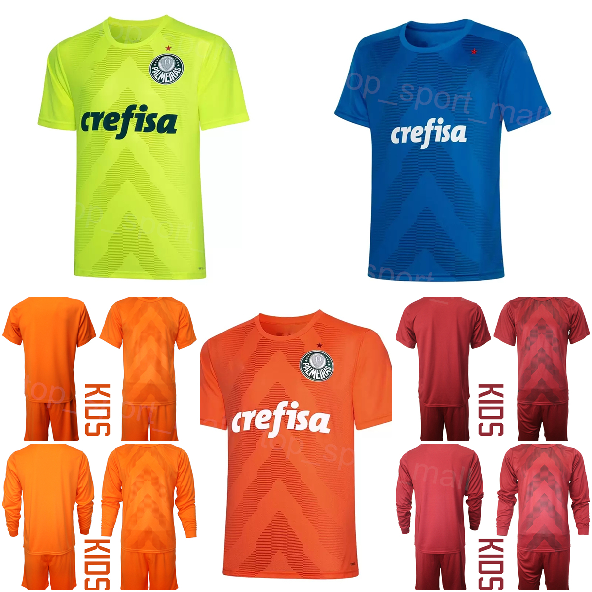 

Club Team Soccer Palmeiras Goalkeeper GK 21 Weverton Jerseys Set Goalie Long Sleeve 42 Marcelo Lomba 1 Vinicius 37 Natan 41 Kaique Football Shirt Kits Sport Men Kids