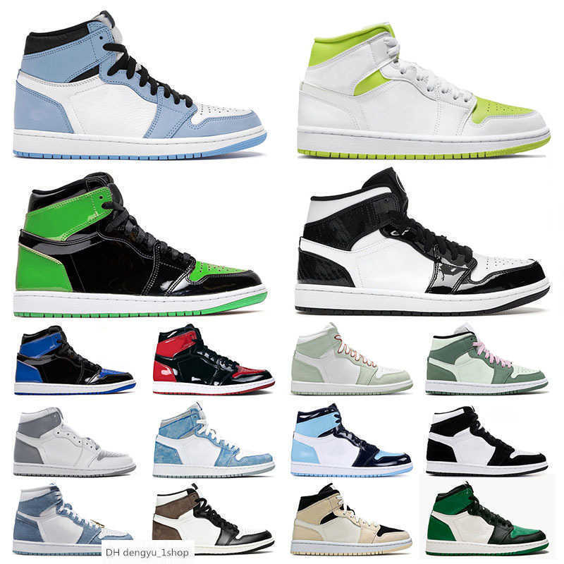 

Jumpman 1 1s Designer Retro Men Women Basketball Shoes White Lime High Denim Bred Patent Mocha Mid Carbon Fiber Dutch Green Barely designer shoe OG, B4 digital pink 36-46