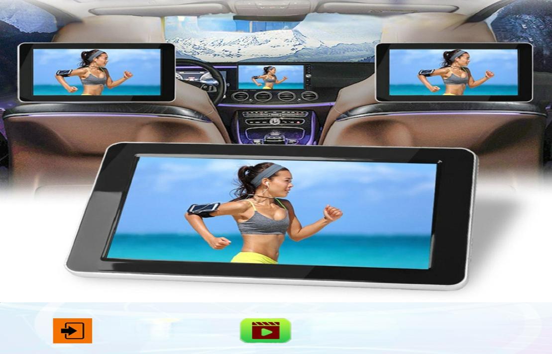 

9 Inch TFT Color LCD Headrest Monitors 1024x600 HD Input Radio AV Monitor for Car Multimedia Audio MP5 Player NO DVD