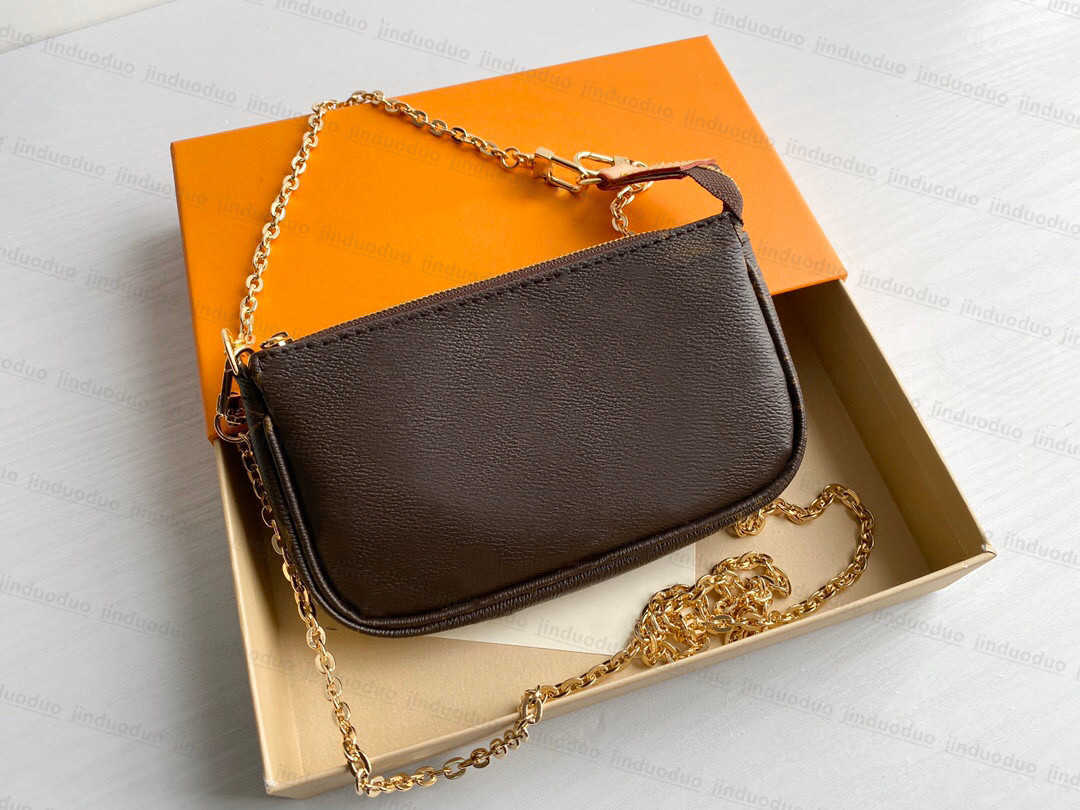 

High quality Lvity double chain MINI Shoulder Bag Women's men tote crossbody Bags Luxury Designer fashion shopping wallet Cases card, Mon0gram