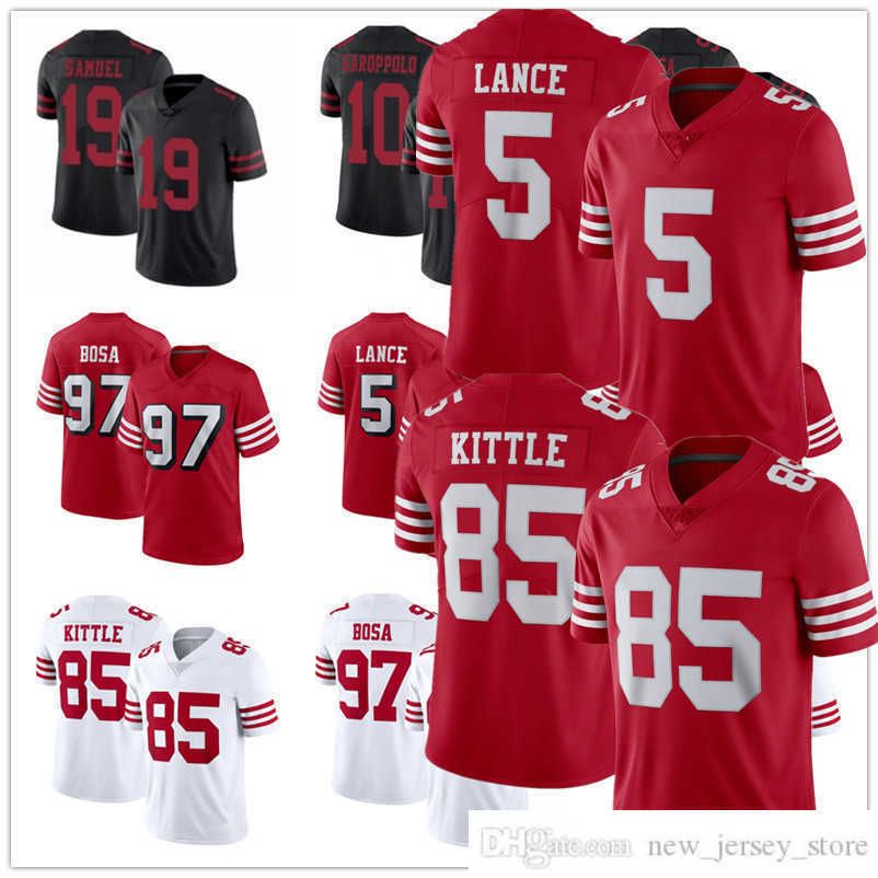 

CUSTOM S-6XL S-6XL Football 5 Trey Lance Jersey Men Women Youth 23 Christian McCaffrey 97 Nick Bosa 10 Jimmy Garoppolo 85 George Kittle 19 D, Color