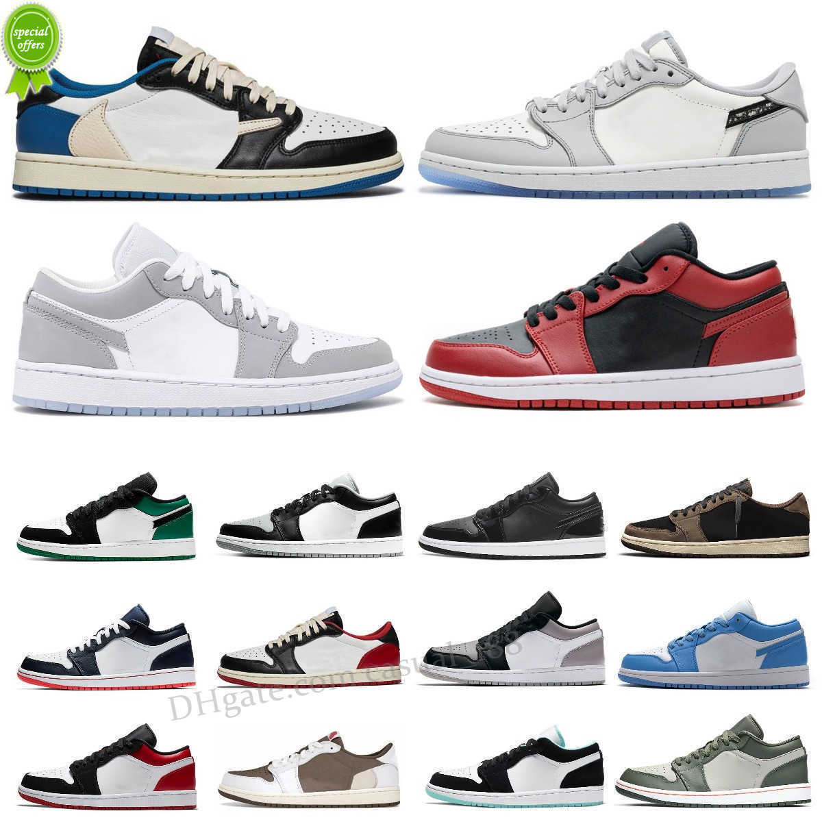 

4S Shoes Boots 2022 Jumpman 1 1s Low Basketball Shoes Mocha casual shoes Crater Black Wolf Grey Reverse Bred Toe Panda Team Red UNC Fragment Mens, #26