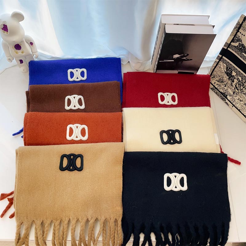 

Luxury Scarves Unisex Winter Scarf Fashion Plain Wraps for Man Woman 7 Color Optional