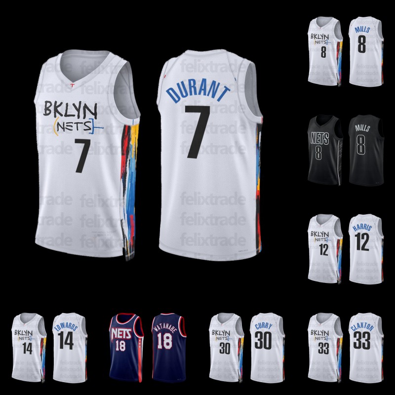 

Kevin Durant 2022-23 City Edition jersey Black Mens Basketball Jersey 11 Brooklyn NET Kyrie Irving 72 Biggie Ben Simmons Nic Claxton Joe Harris Double Stitched, White associaton