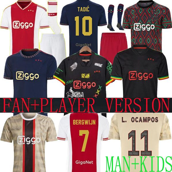 

21 22 23 TADIC ajax soccer jerseys BERGWIJN 7 2022 football shirt home L.OCAMPOS 11 BLIND HALLER NERES special kids kit third pre training uniforms fan player 1117, Home kids