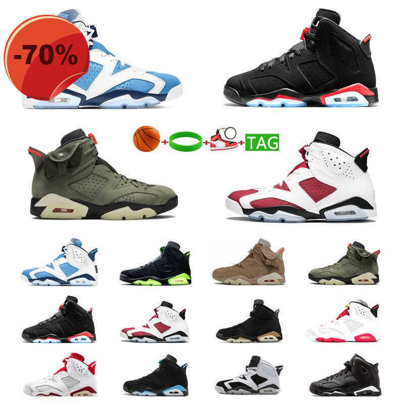 

Basketball Shoes Sports Sneakers Infrared Reflective Black Cat British Khaki 6S Men Size 40-47, #5 carmine