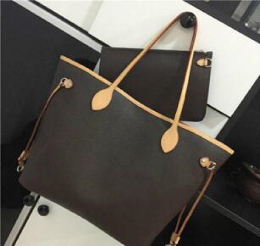 

2pcs High Quality Women Real Leather Handbags Wallet Shoulder Bags shopping tote bags Handbag louise Purse vutton Crossbody viuton Bag, No box