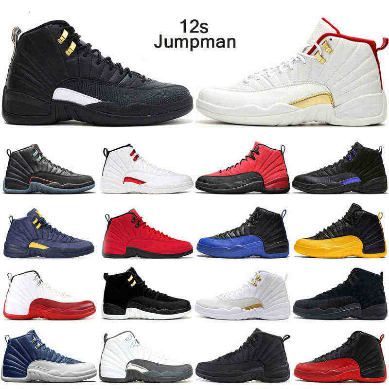 

hotsale Jumpman 12s Outdoor Shoes 12 Utility Reverse Flu Game Dark Concord University Blue Cherry Master Mens Trainers Sport Sneakers, Box