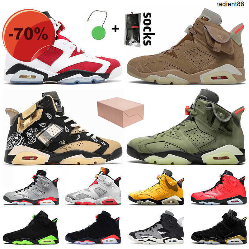 

Carmine Travis Jumpman 6 6s Mens Trainers Basketball Shoes Black Infrared Hare Tech Chrome Gatorade Electric Green Sneakers, Item23 psgs 40-47