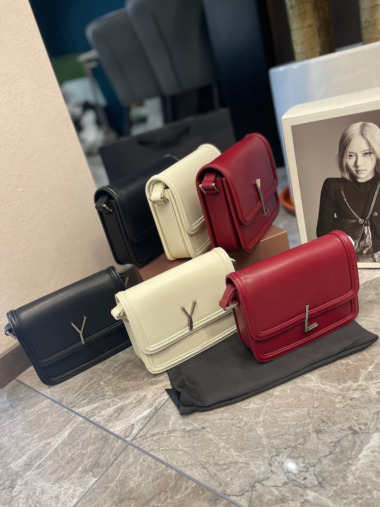 

TZ Luxury SOLFERINO BOX cow leather shoulder bag 3 colors niki messenger bags women fashion silver hardware logo handbags square flip crossbody bags 634305/634306, Beige