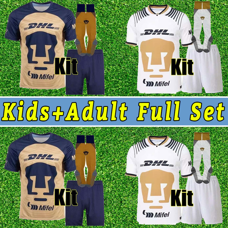 

DANI ALVES UNAM Soccer Jerseys Liga MX 2022 2023 home away 3rd F.ALVAREZ C.GUTIERREZ N.FREIRE J.I.DINENNO SALVIO DEL PRETE 22 23 football men kIDS Full Child Adult, Away+patch