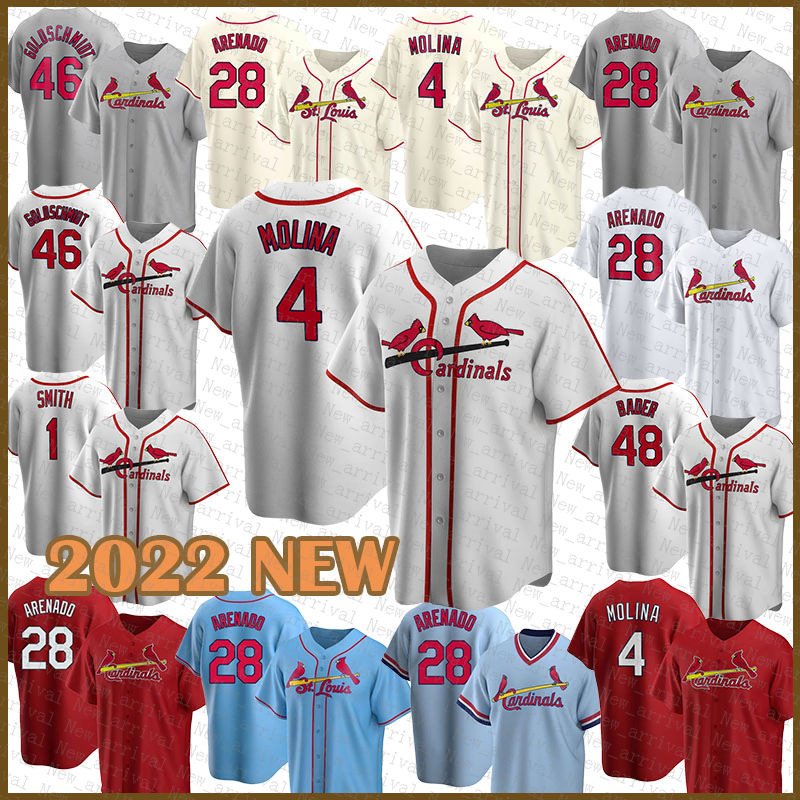 

2022 2023 New St. Louis''Baseball Jersey Cardinals''Mens 28 Nolan Arenado 4 Yadier Molina 46 Paul Goldschmidt 1 Ozzie Smith 3 Dylan Carlson 48 Harrison Bader Dexter Fowler, Mens(hongque