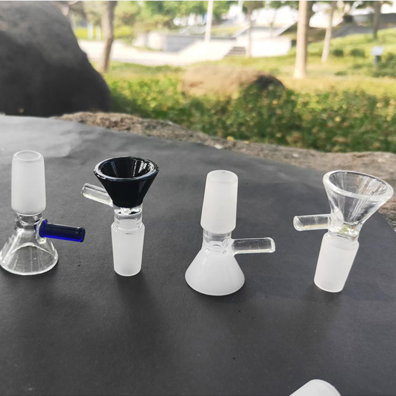 

Smoking Metal 14mm Bowl for bong Manufacturer High borosilicate glass hand blown plating bowls male joint water pipe bongs