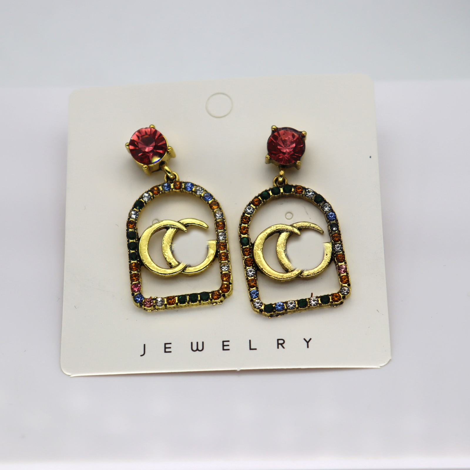 

Charm Designers Colour LOVE Earrings Designer Women Bow Diamonds Party Wedding Rhinestone Birthday Gift Luxury Classic Brand European American Removable