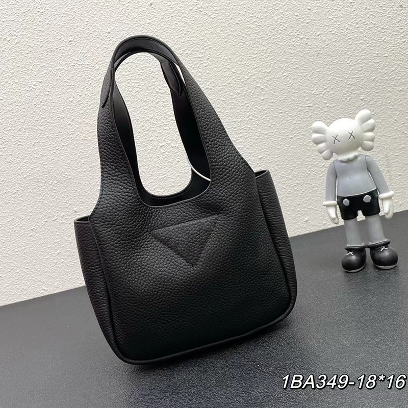 

Bucket Bag Women Designer Genuine leather Handbag Dynamique Mini Tote Small Luxurys Mini vegetable basket Shoulder Purses, Black