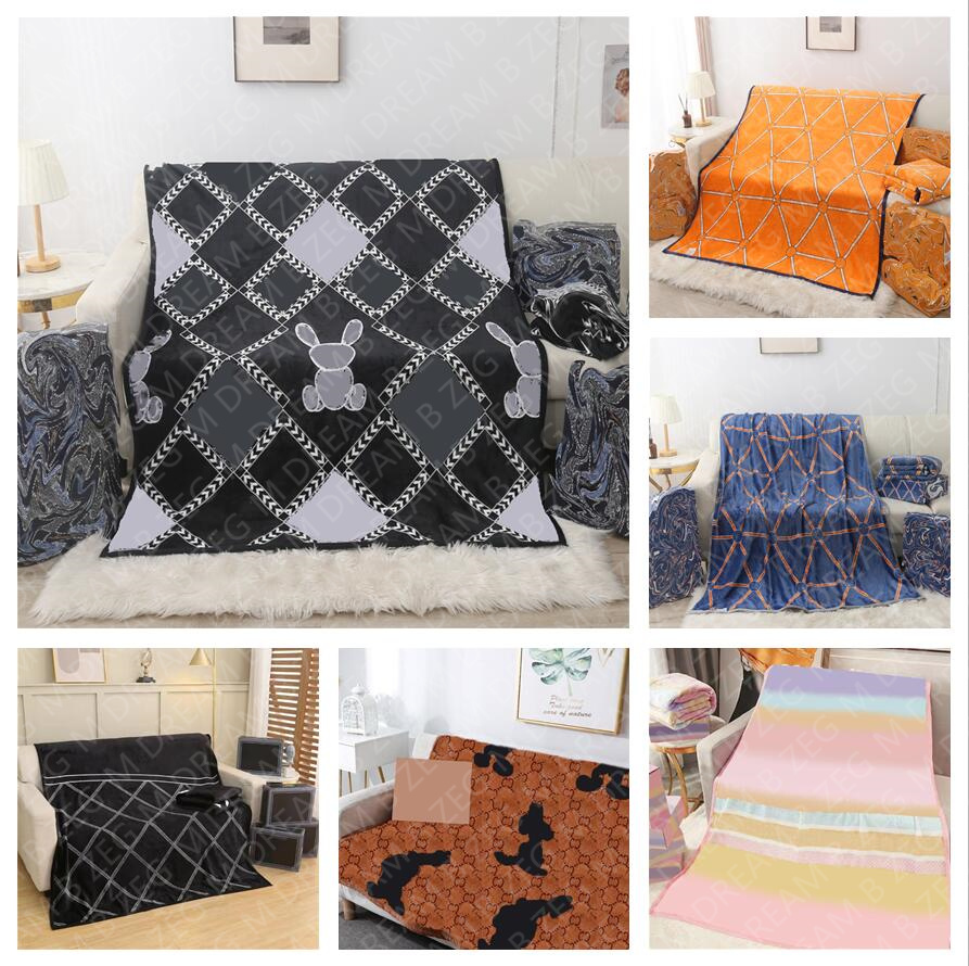 

Designer Blanket Classic Design Delicate Conditioning Car Travel Bath Towel Soft Winter Fleece Shawl Throw Blankets HT1609