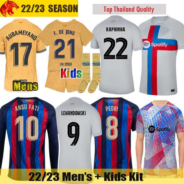 

Men's Tracksuits 22 23 Barcelona LEWANDOWSKI Soccer Jerseys ANSU FATI Camiseta 2022 2023 MEMPHIS PEDRI barca KESSIE FERRAN RAPHINHA BRAITHWAITE Football, 2223 home