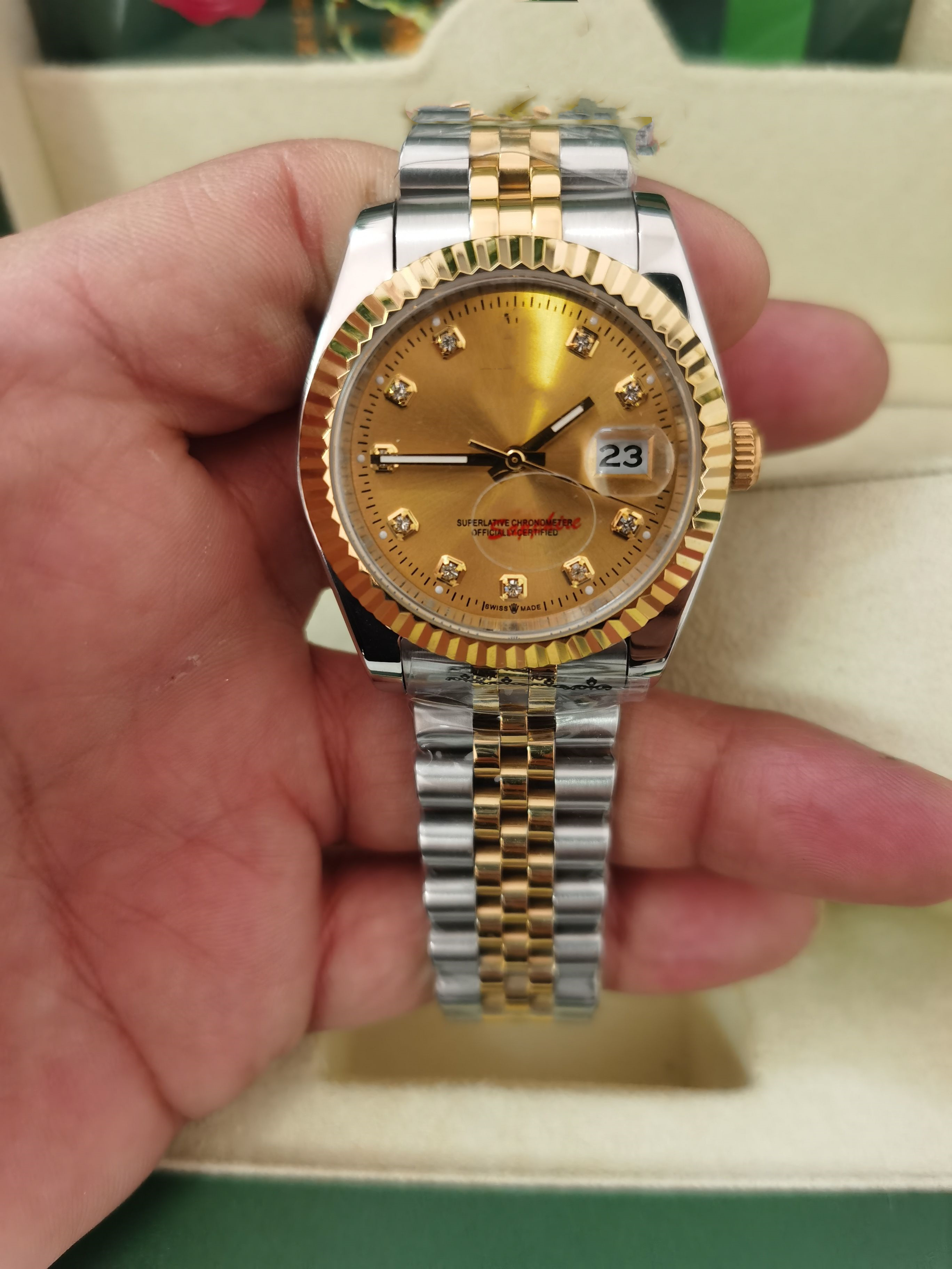 

With original box 41mm 36mm 31mm 26mm Woman Mans watch Datejust 116233 Date President 18K gold Diamond Dial Asia 2813 Movement Mechanical Automatic Man's Watches 2023