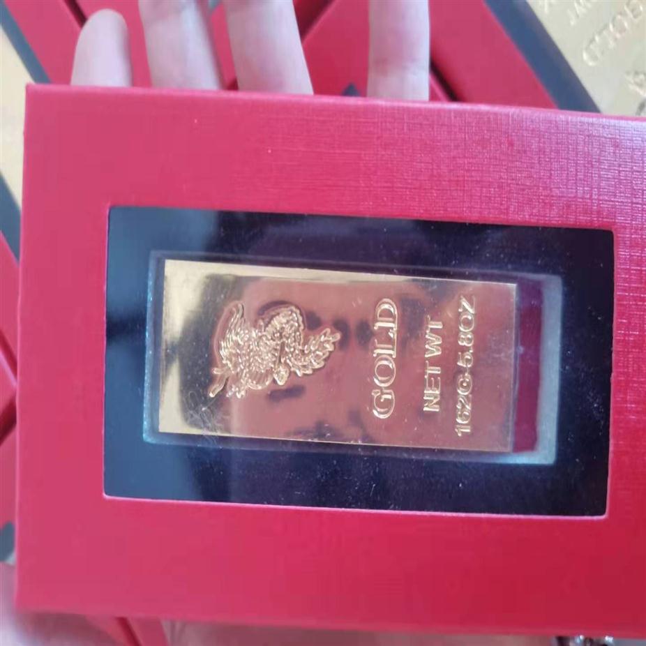 

Authentic Alloy Gold Bars Bricks Chinese gift gold samples Send two jewels298J