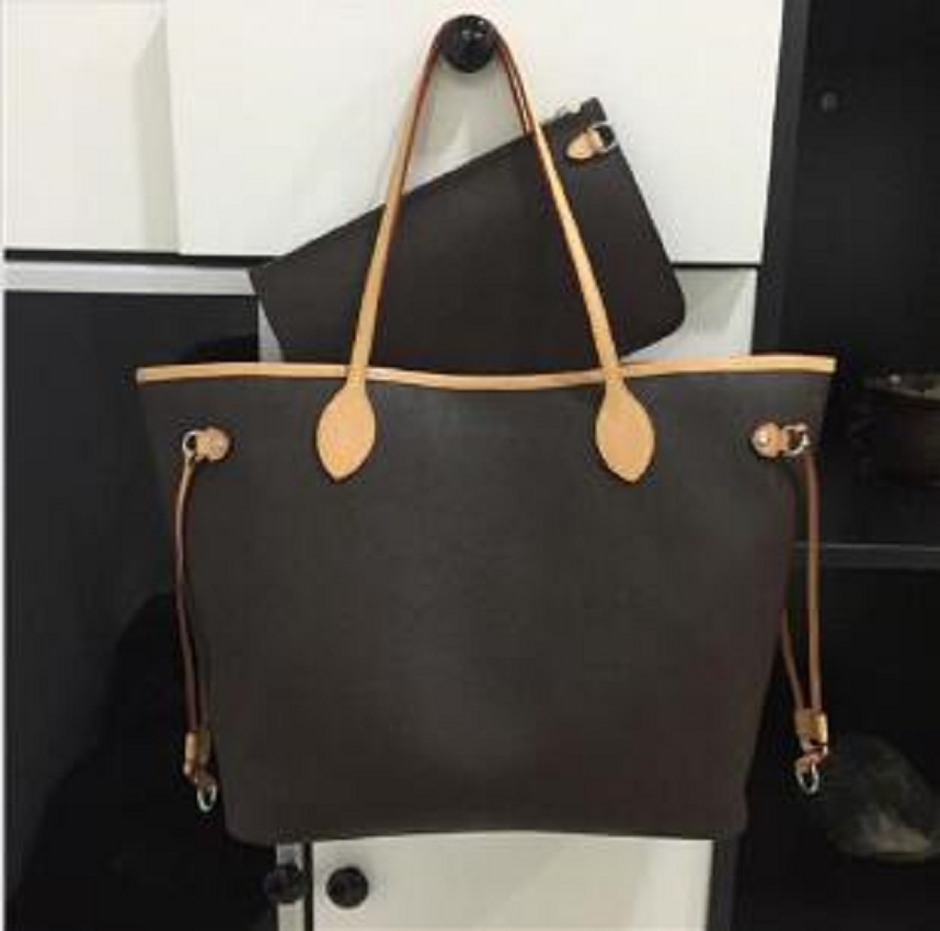 

2022 2pcs Shopping Bags Women PU leather handbag ladies designer handbag high quality lady clutch purse retro shoulder, White plaid