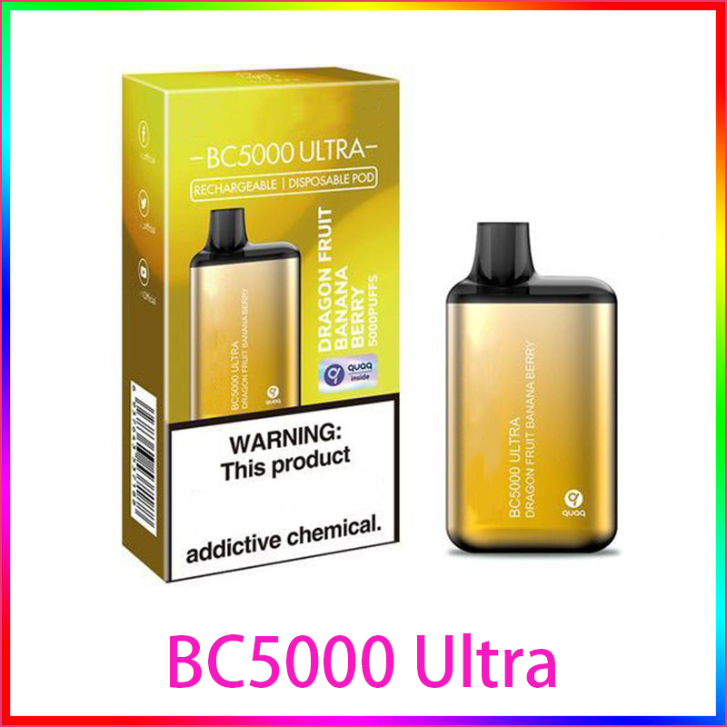 

Electronics Elf BC5000 Ultra Disposable Rechargeable Cigarettes 650mAh 13ml per-filled Cartridges Pod 5% nic 15 flavor Vaporizers