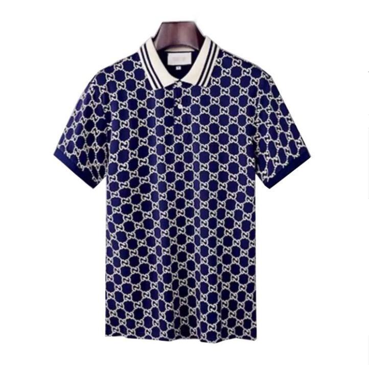 

New designer Men's T-Shirts fashion casual high-grade 100% cotton breathable wrinkle resistant slim commercial clothing street lapel short sleeve clothes -3XL