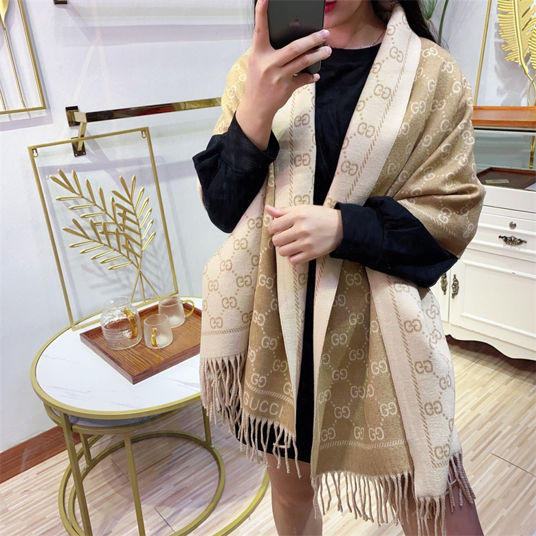 

Fashion luxury designer Gucci Winter Wool Soft scarf for women guccy Cashmere Scarves lady Warm men Embroidery Cotton printing woman gg Louis Vuitton long Wrap Shawl