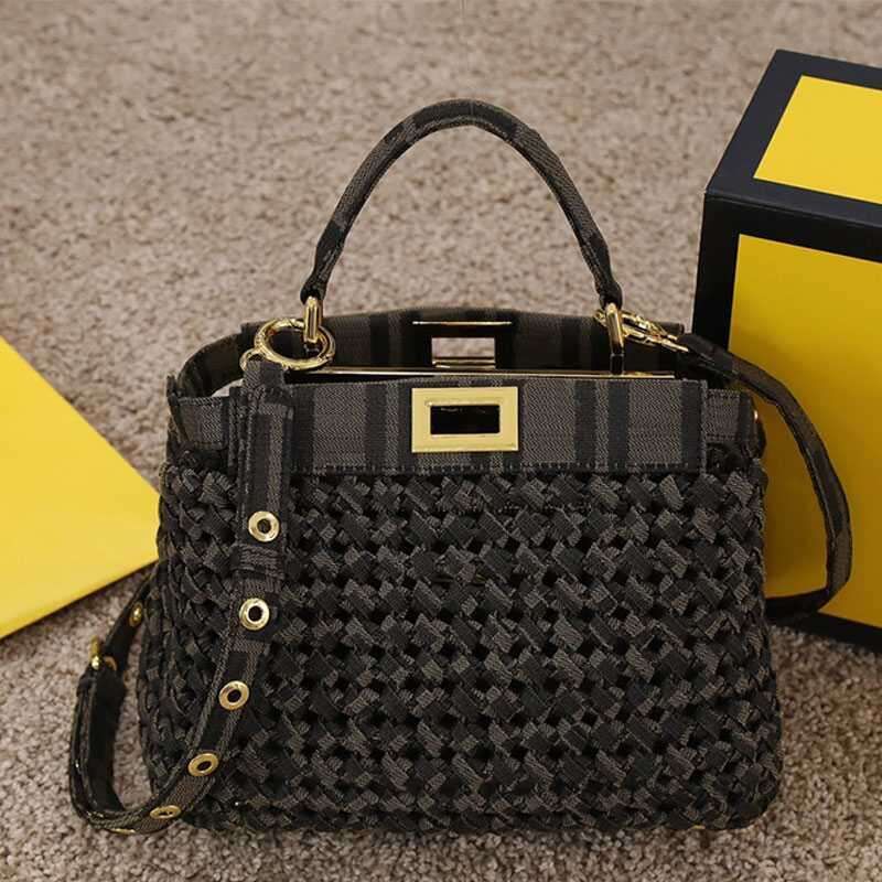 

Evening Bags Weave Tote Bag Crossbody Bags Purse Large Capacity Shoulder Handbag Women Old Flower Flap Metal Hardware Bucket Package Wallet, Bubble bag