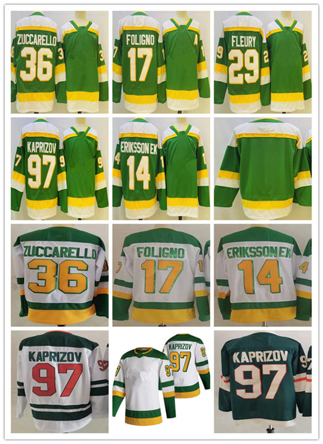 

2023 Reverse Retro Hockey Kirill Kaprizov Jersey 29 Marc-Andre Fleury Marcus Foligno Mats Zuccarello Joel Eriksson Wild Blank Jerseys, Red