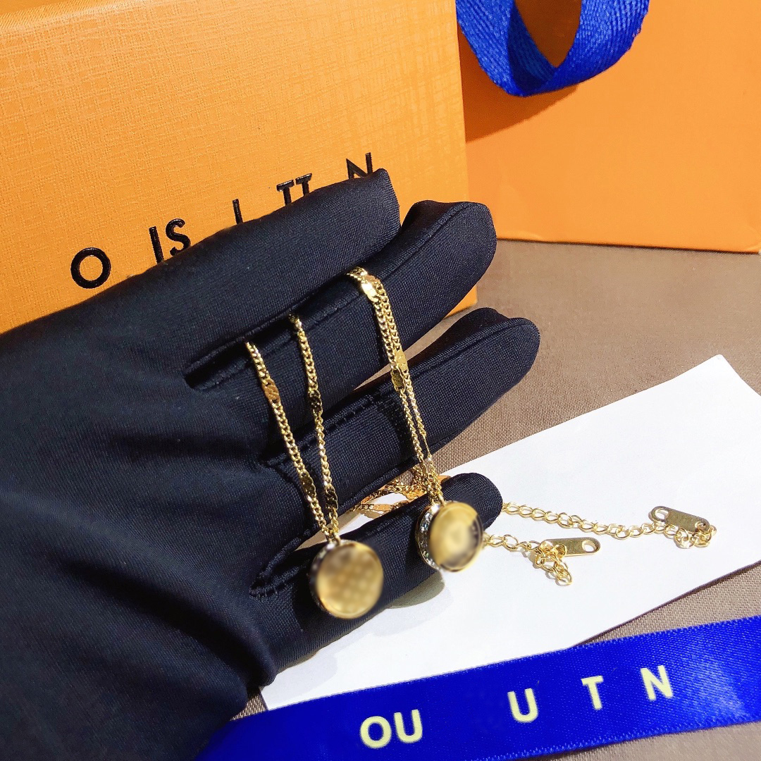 

Exquisite Women's Diamond Inlaid Double Sided Necklace Fashion Luxury 18k Gold Plated Necklace Designed For Women Long Chain Popular Designer Jewelry Gift