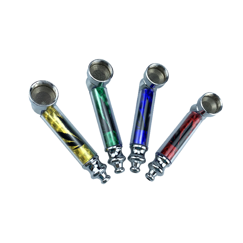 

Metal Smoking Pipes Detachable Cleaning Portable Pocket Hand Pipe With Screen Mesh Pad Multi Colors