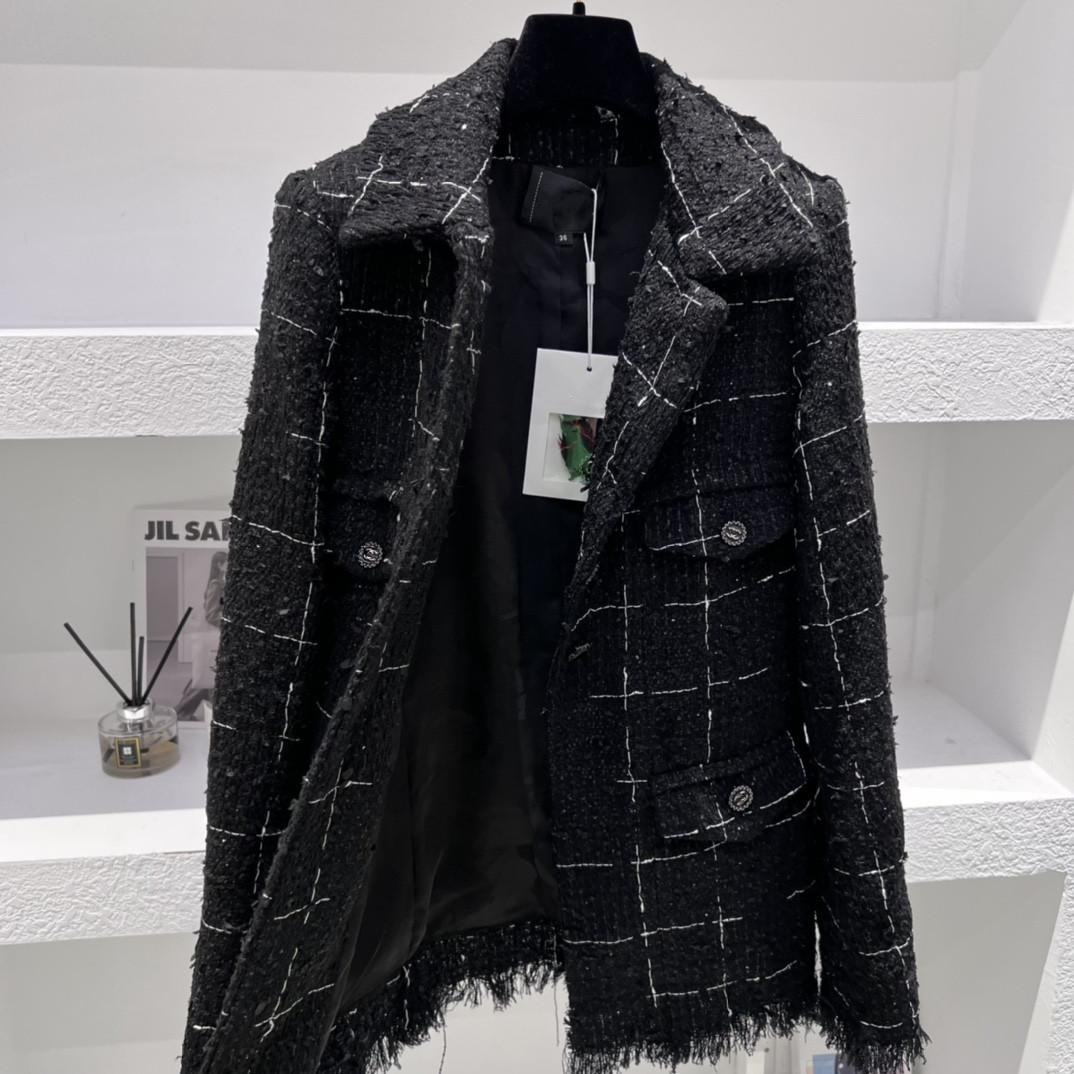 Chan Women's Brand Veste Nouvelle veste de costume de taille de haut de qualité pour femmes Tweed Coat Automne Gift Mother's Mother Down Fay d'an