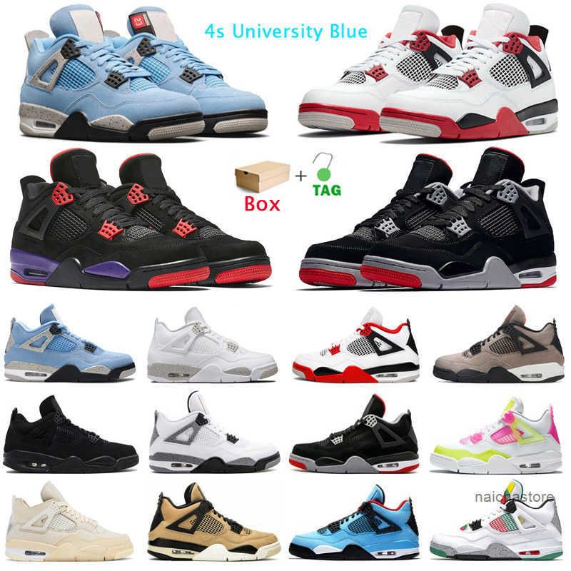 

4s Jumpman Basketball Shoes 4 University Blue White Oreo Fire Red Taupe Haze Royalty Black Cat Mens Trainers Sport Sneake JORDON, Alternate 89