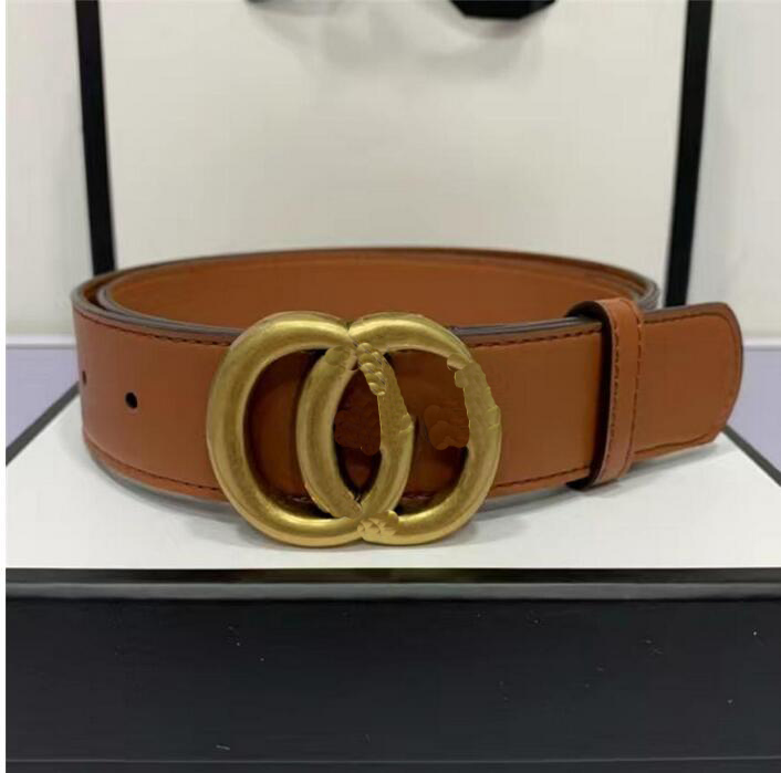 

2022 Luxury designer Ltton Belt Buckle Fashion Genuine Leather Women Belts For men Letter Double Big gold classical D02, Customize