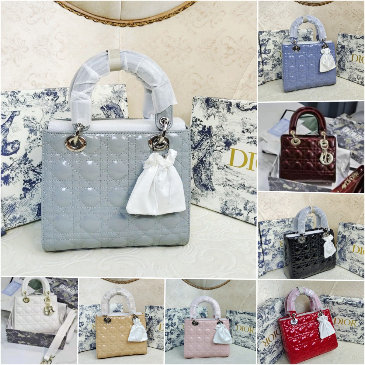 Dior Dupe Lady Sac Lettre Sac À Main Cas En Cuir Classique Chaîne En Cuir Véritable Marque De Mode Joker Fourre-Tout Sacs Z11003