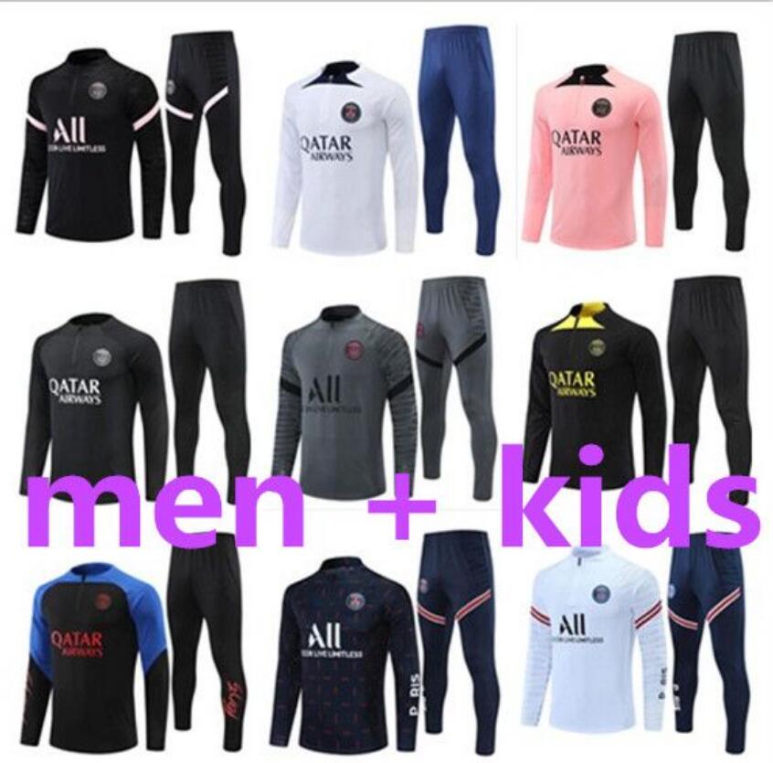 

chandal tuta psgS tracksuits training player version maillot Soccer 21 22 23 football jerseys retro kit survetement foot MessiS mbappe 23 mens and kids, Customize