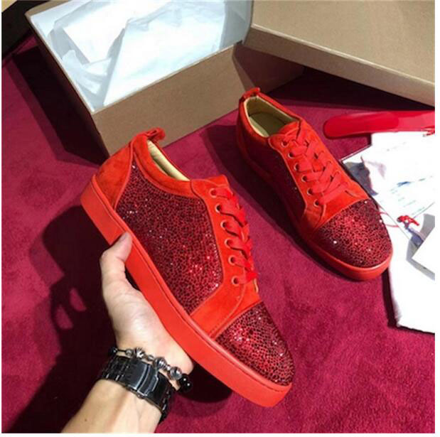 

New men's casual shoes Luxurys with red soles leather Varsilou design spikes casual X sneakers luxury thick-soled teenage girls 35-45, Customize