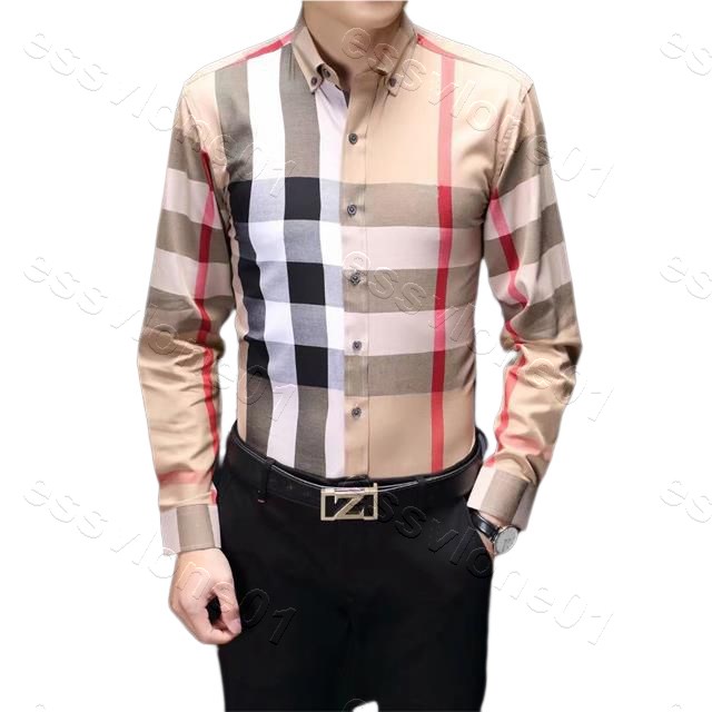 

2023 Luxurys Designers Dress Shirt Menswear Fashion Society Black Men Solid Color Business Casual Mens Long Sleeve -3XL
