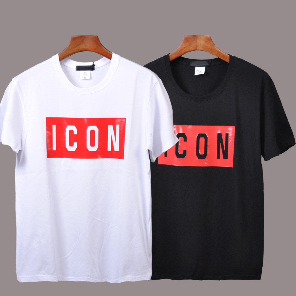 

Icon Men's T-shirt Christian fashion casual t-shirt designer DSQ2 shirts street short-sleeved clothes DT001-A, White