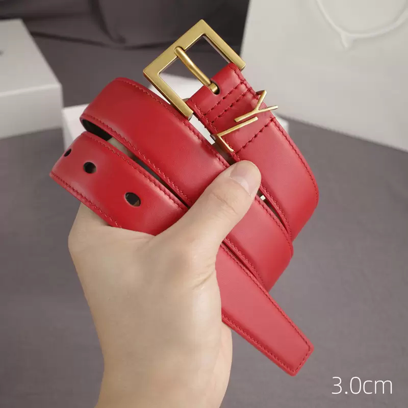

Designer Belt For Women And Men Genuine Leather Belts Girdle Letter Buckle Luxury Waist Belts 3.0cm Width Gold Buckle Ceintures, 3cm
