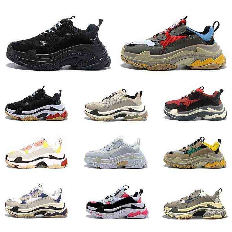 

Shoes Triple Dress s Paris 17fw Platform Men Women Black Red White Green Dad Shoe Tennis Increasing Sports Runners, #2 36-45