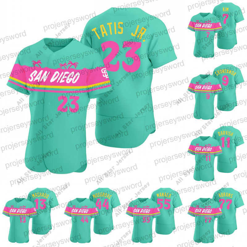 

Baseball Jerseys San Diego 23 Fernando Tatis Jr. Padre Teal City Connect Jersey Ha-Seong Kim Jake Cronenworth Yu Darvish Manny Machado Joe Musgrove Sean, Custom any name any number