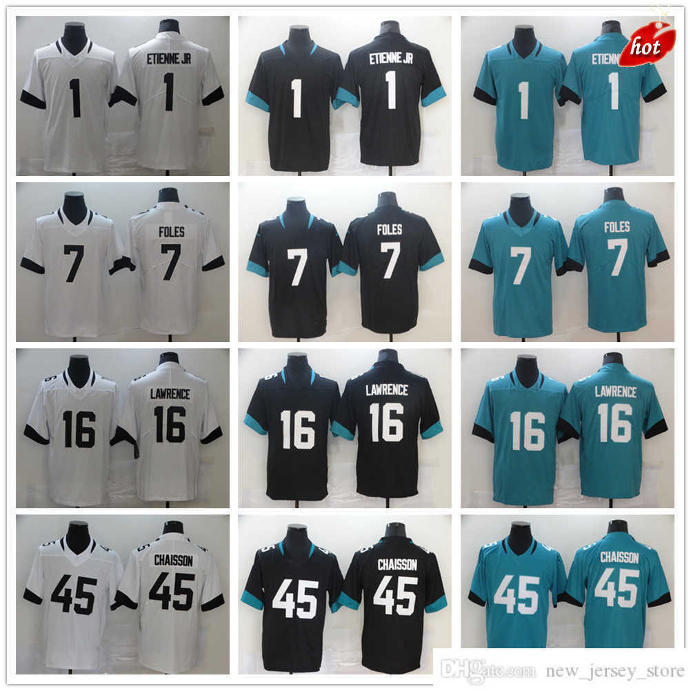 

Football Jacksonville''Jaguars''New Jerseys 1 Travis Etienne Jr. 7 Nick Foles 16 Trevor Lawrence Chaisson Tebow Jersey''Nfl MAM, Same as picture