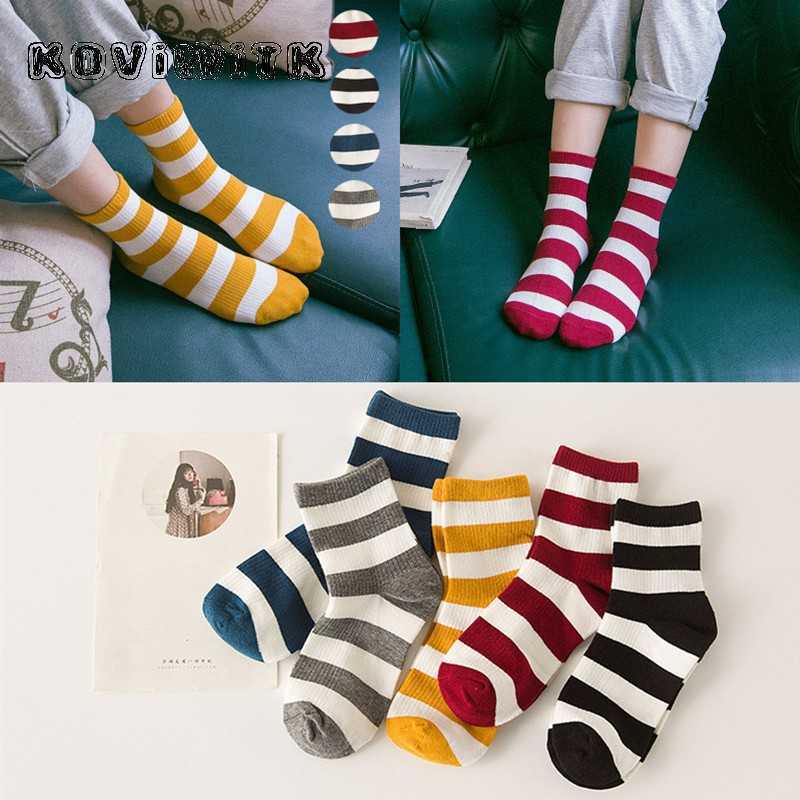 

Socks Hosiery New Rainbow Cotton black socks for women Colorful stripe Funny Casual short Ladies sock Fashion Harajuku girls winter womens sox T221102, Royal blue