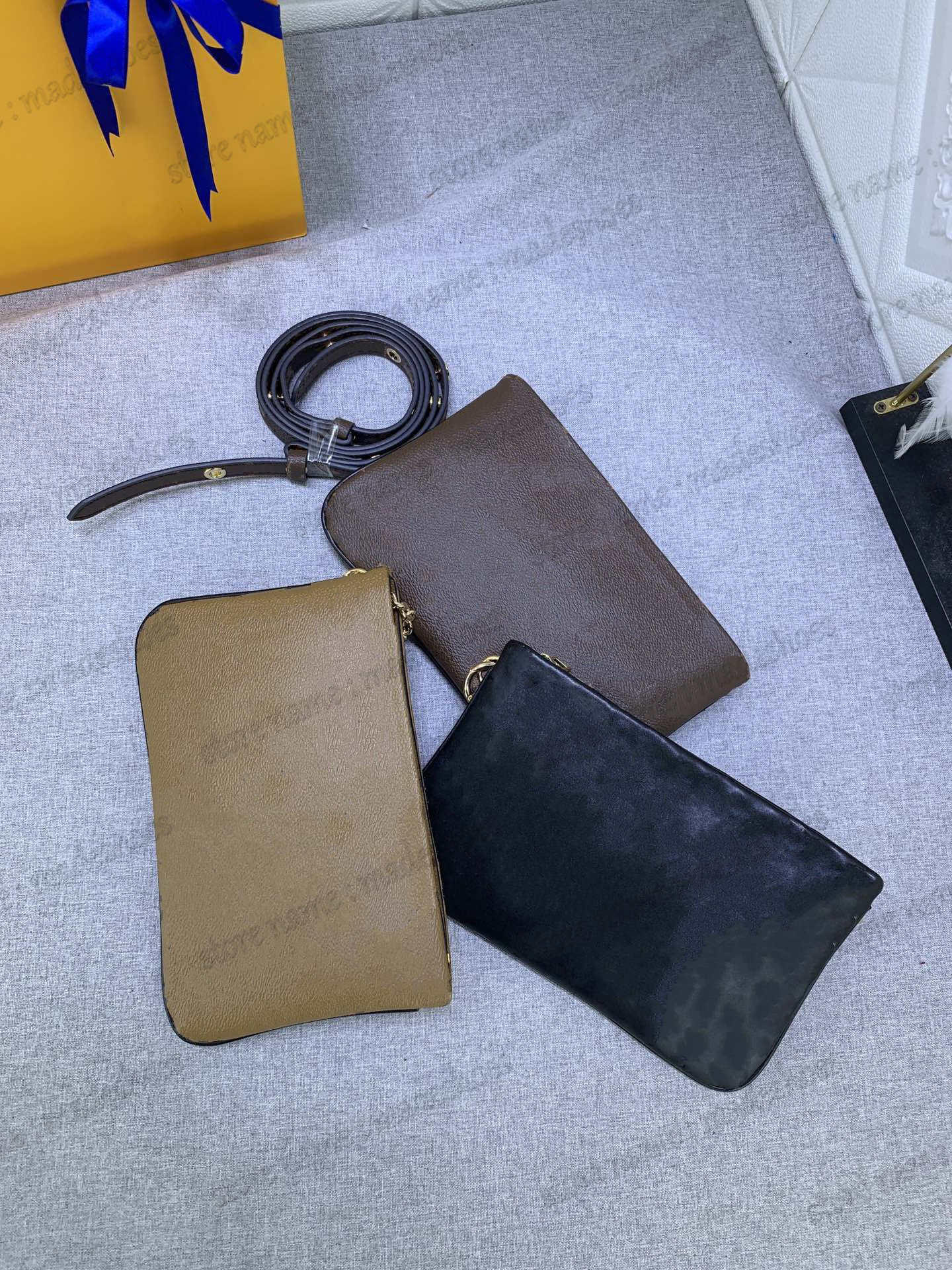 

M45412 V3 Pouch Shoulder Bags Multi Pockets 3 in 1 Purse Designer Monograms Nicolas Ghesquiere Handbag Individual Zipped Pouches With Metal Rings